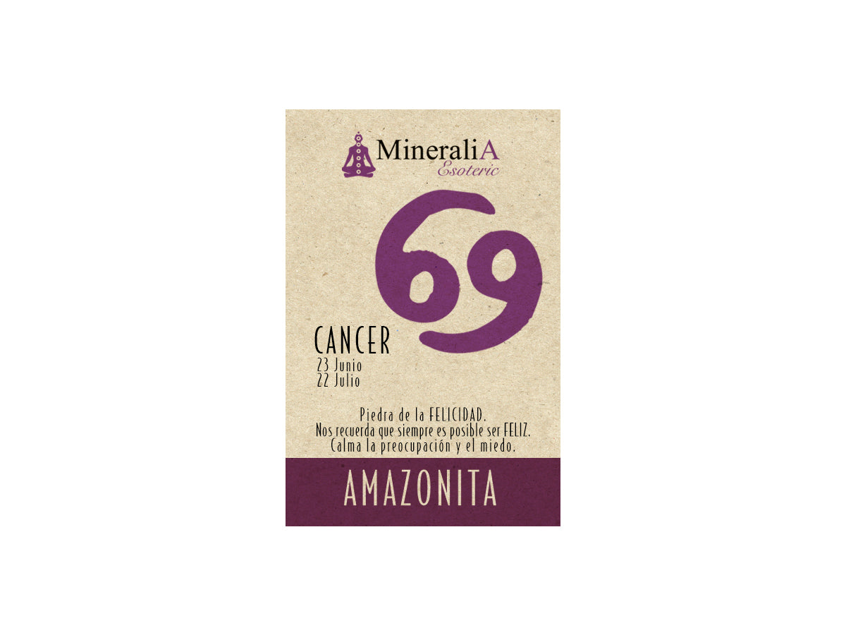 Costalito Piedra Del Zodiaco Cáncer DE Amazonita - Vista 3 | MineraliA