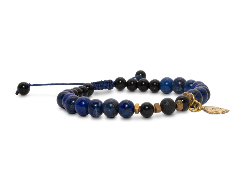 Pulsera "persia" de Lapislázuli para Caballero - vista lateral