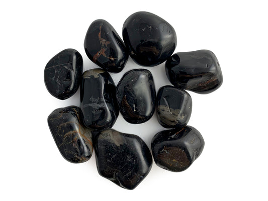 PAQUETE 10 PIEZAS TAMBORILEADO DE ÓNIX NEGRO