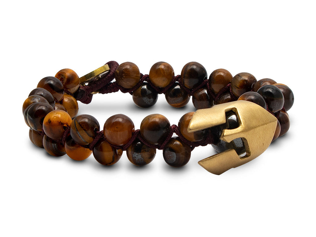 Pulsera Spartan de Ojo de Tigre - vista lateral