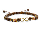 Pulsera Infinito de Jaspe Marrón - vista lateral