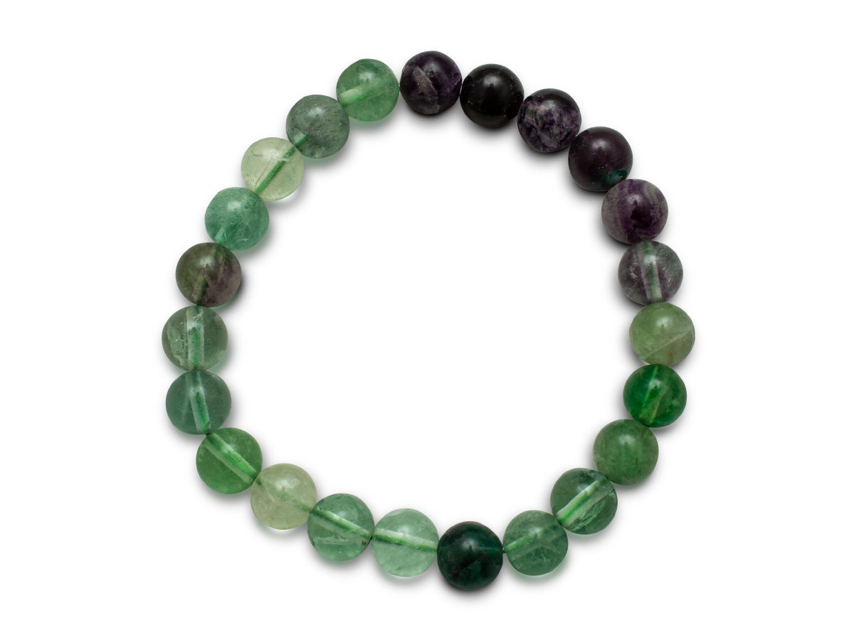 Pulsera Esferas de Fluorita - en forma de esfera