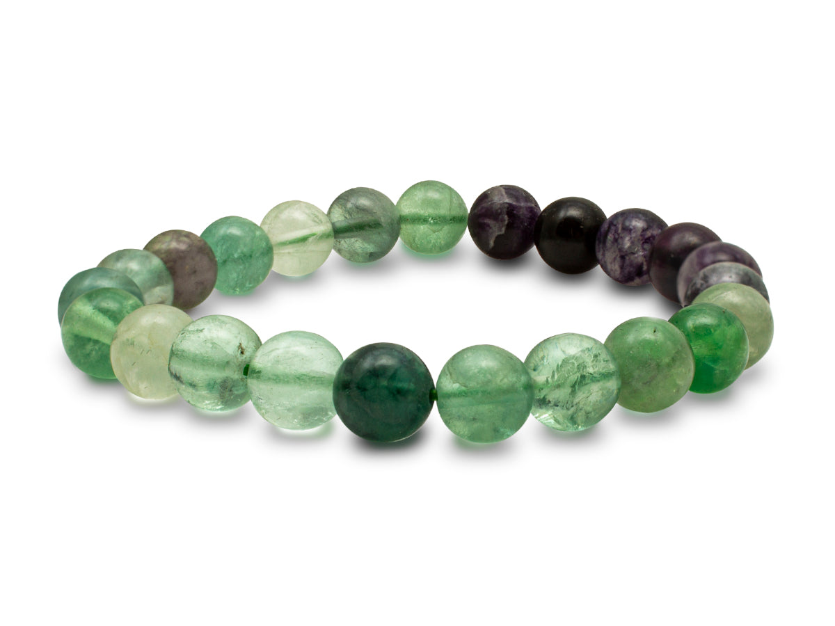 Pulsera Esferas de Fluorita - vista lateral