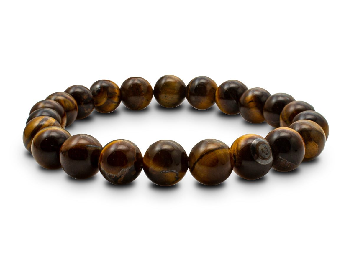 Pulsera Esferas de Ojo de Tigre - vista lateral