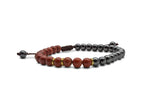 Pulsera Sport de Acerina y Jaspe Rojo - vista lateral