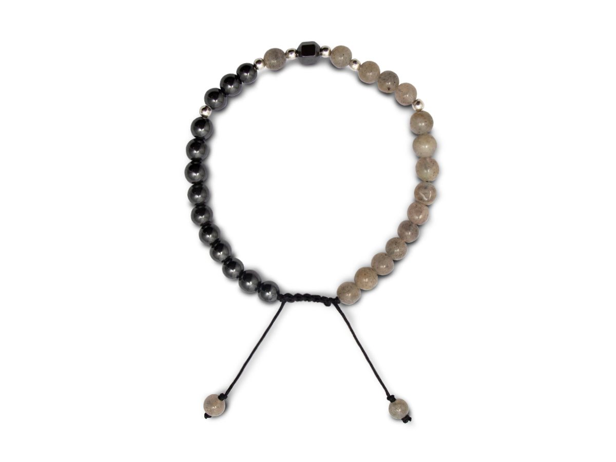 Pulsera Caballero de Acerina y Labradorita - pulsera de piedras