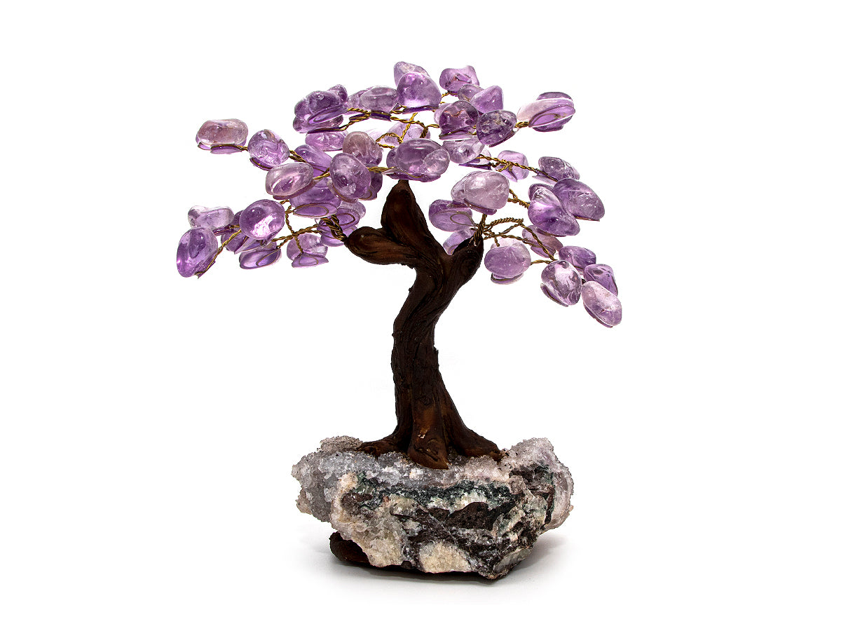Árbol Bonsái de Cuarzo Amatista de - bonsái decorativo
