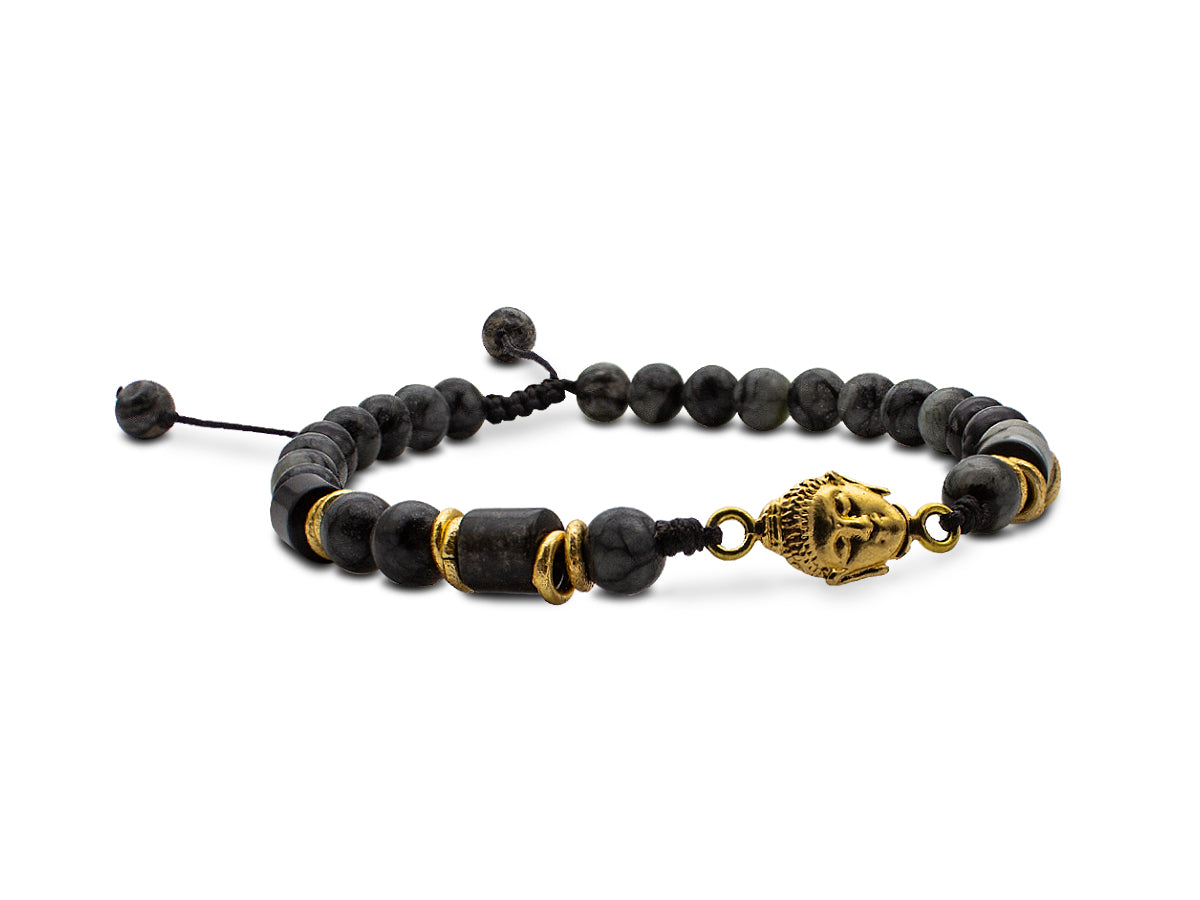 Pulsera Buda Jaspe Mixto - vista lateral