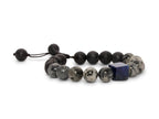 Pulsera Caballero Cubo Lapislázuli - vista lateral