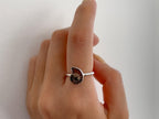 Anillo de Plata .925 Centro Amonite Fósil - vista lateral
