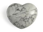 Corazón Puff de Howlita Blanca Chico - en forma de corazón
