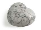 Corazón Puff de Howlita Blanca Chico - vista lateral