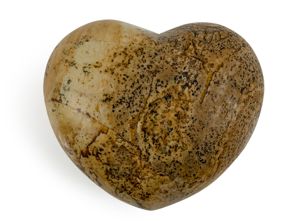 Corazón Puff de Jaspe Paisaje Chico - en forma de corazón