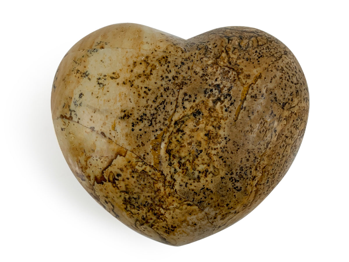Corazón Puff de Jaspe Paisaje Chico - en forma de corazón
