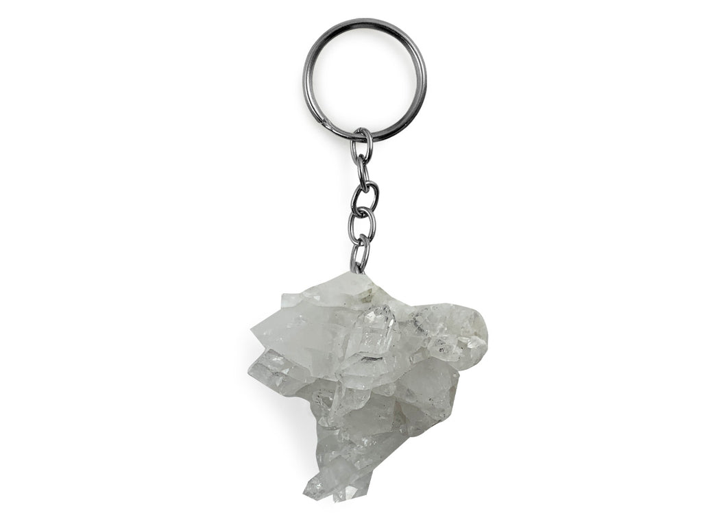 Llavero Clúster de Cuarzo Blanco - llavero con piedra