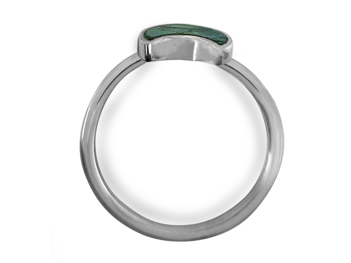 Anillo de Plata .925 Luna de Labradorita - vista posterior