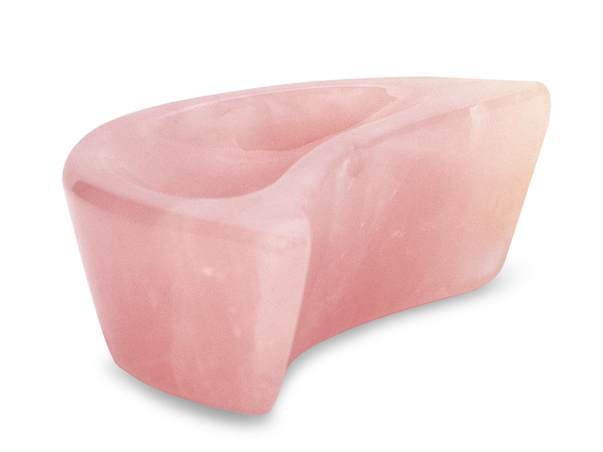 Bowl Luna de Cuarzo Rosa - vista lateral