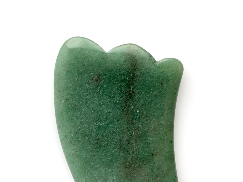 Gua-sha de Venturina Verde - vista lateral