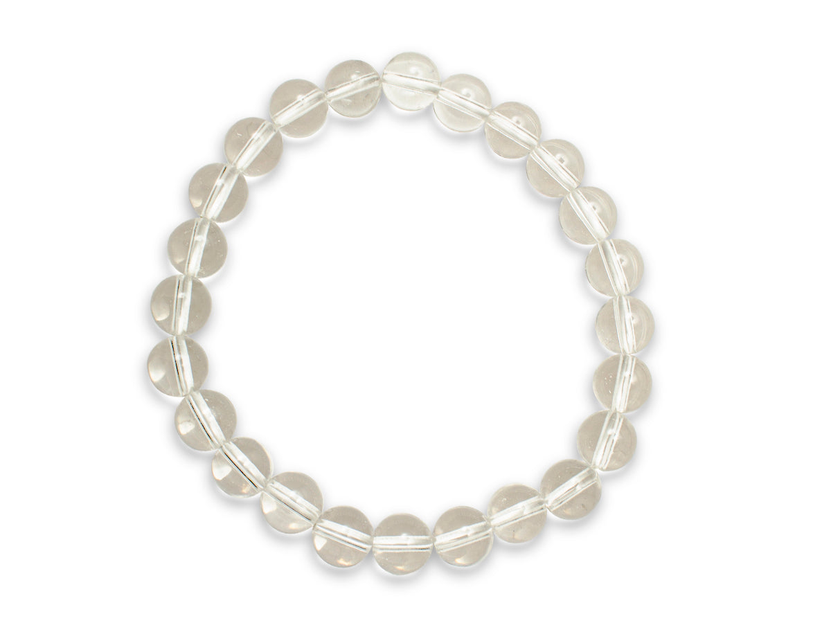 Pulsera Esferas de Cuarzo Blanco - en forma de esfera