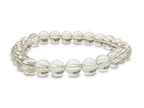 Pulsera Esferas de Cuarzo Blanco - vista lateral